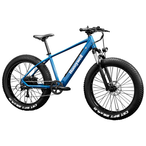 Vélo de ville électrique à gros pneus de 500 W El Capitan X de Honeywell avec autonomie maximale de 64 km - Bleu - Exclusivité Best Buy