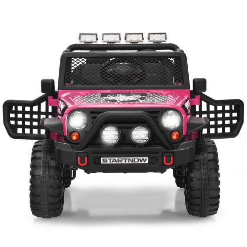 Topbuy Kids Ride on Truck 12V Electric Truck w/Remote Control Battery Powered Ride on Toy Car Black/Pink/Red/White