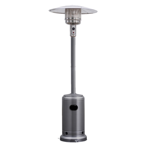 Patiojoy Outdoor 50000 BTU Standing Heater LP Propane Heater w/Wheels Silver/Black/Bronze/Gray