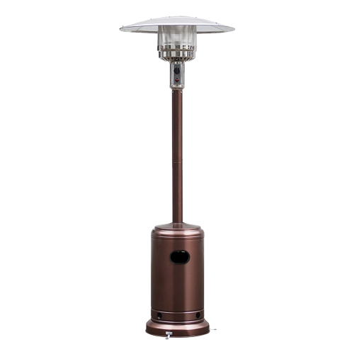 Patiojoy Outdoor 50000 BTU Standing Heater LP Propane Heater w/Wheels Silver/Black/Bronze/Gray