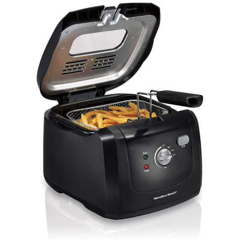Hamilton Beach 35021C 2-Liter Oil Capacity Deep Fryer with Cool Touch Sides, Black