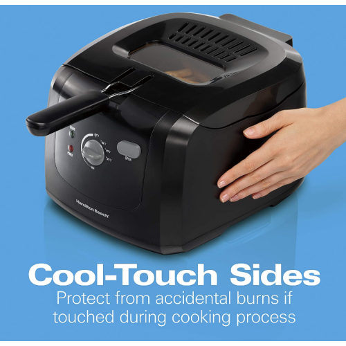 Hamilton Beach 35021C 2-Liter Oil Capacity Deep Fryer with Cool Touch Sides, Black