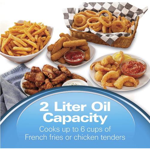 Hamilton Beach 35021C 2-Liter Oil Capacity Deep Fryer with Cool Touch Sides, Black