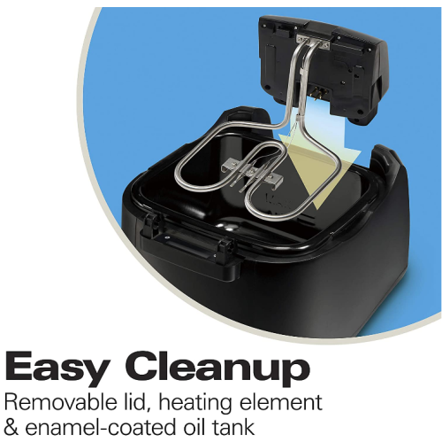 Hamilton Beach 35021C 2-Liter Oil Capacity Deep Fryer with Cool Touch Sides, Black