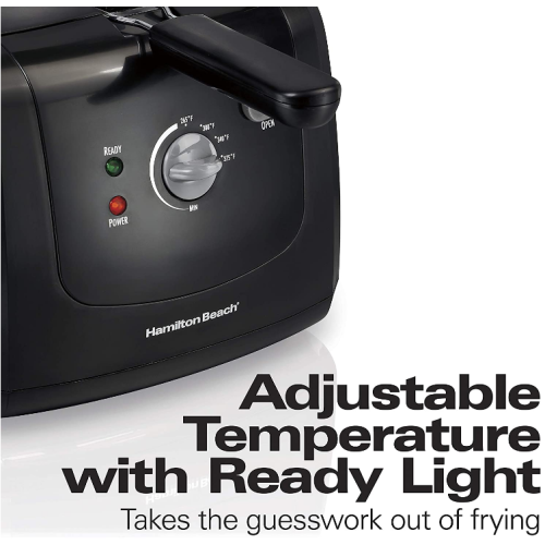 Hamilton Beach 35021C 2-Liter Oil Capacity Deep Fryer with Cool Touch Sides, Black