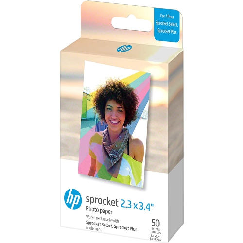 HP Sprocket 2.3 x 3.4" Premium Zink Sticky Back Photo Paper Starter Bundle