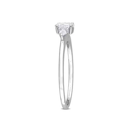 1/2 Carat Three-Stone Diamond Engagement Ring in 14K White Gold