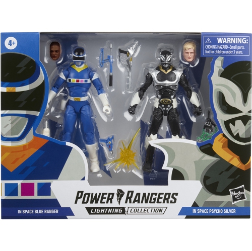 POWER RANGERS  Lightning Collection 6 Inch Action Figure Battle Pack Wave 2 - Ranger Vs. Silver Psycho Ranger In Blue