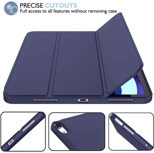 [CS] Étui-support magnétique mince avec support et porte-stylet pour iPad mini 6 7 6ᵉ 7ᵉ gén., bleu marine