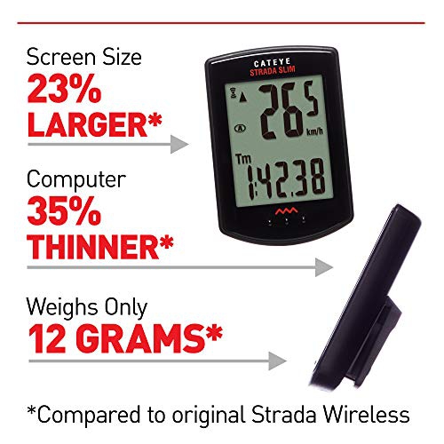 CatEye, Strada Slim Wireless CC-RD310W, Cycle computer, Road bike sensor, Black