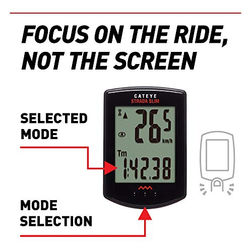 CatEye, Strada Slim Wireless CC-RD310W, Cycle computer, Road bike sensor, Black