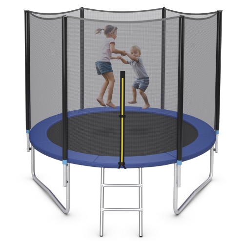 Patiojoy 10ft Trampoline with Safety Enclosure Net & Spring Pad Jumping Mat