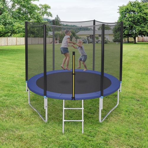 Patiojoy 10ft Trampoline with Safety Enclosure Net & Spring Pad Jumping Mat