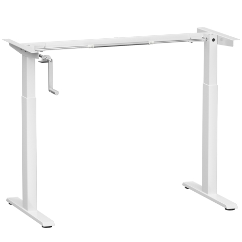 TOPBUY  Hand Crank Stand Up Desk Frame Height Adjustable Standing Base for Home&office Black/grey/white