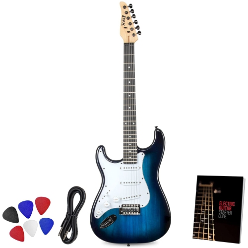 LYXPRO  Cs 39” Left Hand Electric Guitar Kit for Beginner, Intermediate & Pro Players \w Guitar, Amp Cable, 6 Picks & Learner’S Guide, Solid Wood