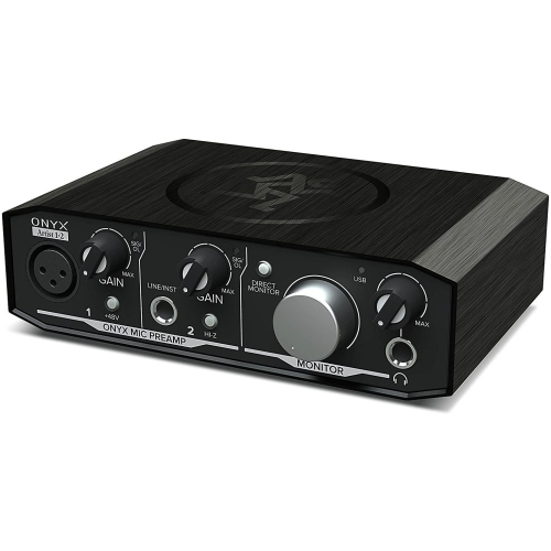Mackie Onyx Artist 1-2 Audio Interface With Pro Tools First/Tracktion Music Production Software, CR3-X Monitor Pair Condenser Studio Microphone, XLR,