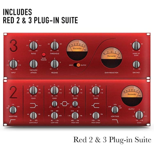 Ensemble avec interface audio USB 2 2x2 Scarlett de Focusrite, logiciel de production de musique créative, paire de haut-parleurs de contrôle Studio