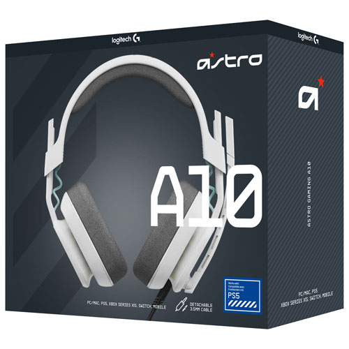 ASTRO Gaming A10 Gen 2 Over-Ear Gaming Headset for PS5/PS4 - White