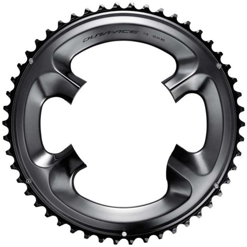 Shimano, Dura Ace FC-R9100, 50T Chainring, MS, 11sp, BCD: 110, Aluminum, Black