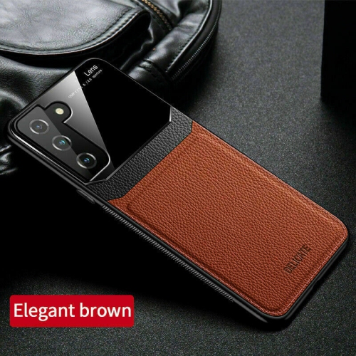 ROBINSON Leather case back cover Protective Cover Phone Case Glass Back Shell For Samsung Galaxy S22 - Free Shipping