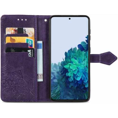 Ledex Luxe cuir cuir fleur Mandala étui portefeuille cuir polyuréthane Premium SKYXD Luxury 3D pour Samsung Galaxy S22 Ultra