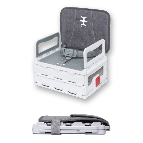 Nikidom Flat-Pack Foldable Booster Seat - Heather Grey
