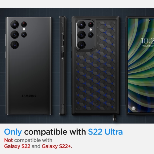 Spigen Cryo Armor Designed for Samsung Galaxy S22 Ultra Case - Matte Black