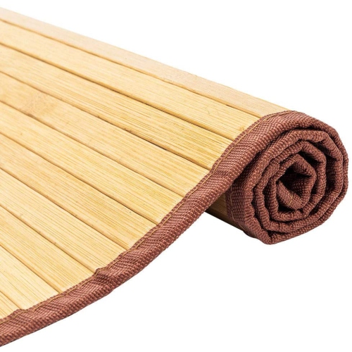 Bamboo Floor Mat 24" x 72",Natural Bamboo,Light Wood
