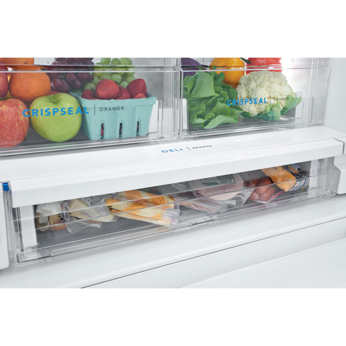 Frigidaire 36" 27.8 Cu. Ft. French Door Refrigerator with Water & Ice Dispenser - White