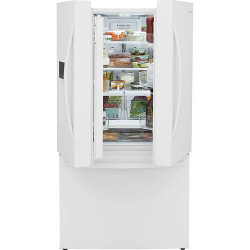 Frigidaire 36" 27.8 Cu. Ft. French Door Refrigerator with Water & Ice Dispenser - White