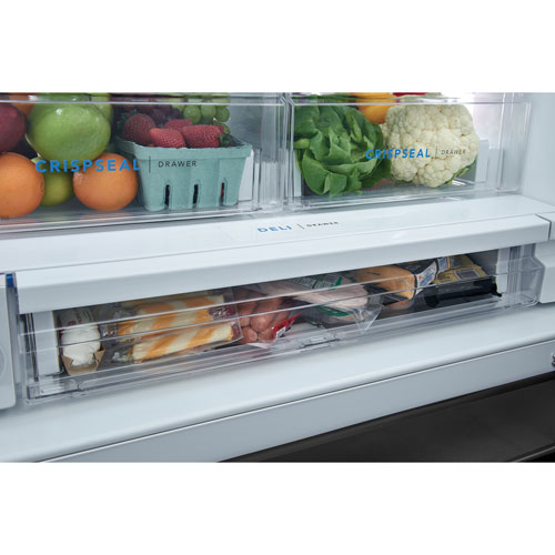 Frigidaire 36" 27.8 Cu. Ft. French Door Refrigerator with Dispenser - Black Stainless