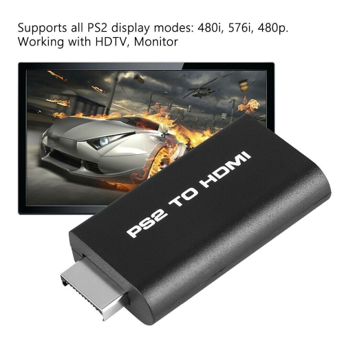 PS2 to HDMI Converter Audio Video Adapter for Playstation 2/HDTV HDMI Monitor PS2 to HDMI Adapter with 3.5mm Headphone Aud