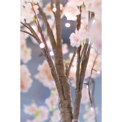 Hi-Line Gift Ltd Medium Pink Cherry Blossom Tree with 84 Warm White LED