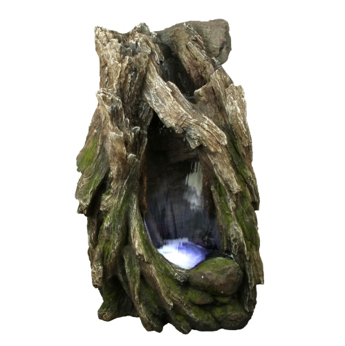 Hi-Line Gift Ltd Tree Trunk Fountain with LED(Hi-Line EXCLUSIVE)