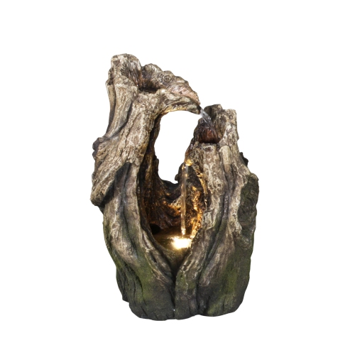 Hi-Line Gift Ltd Tree Trunk Fountain with LED