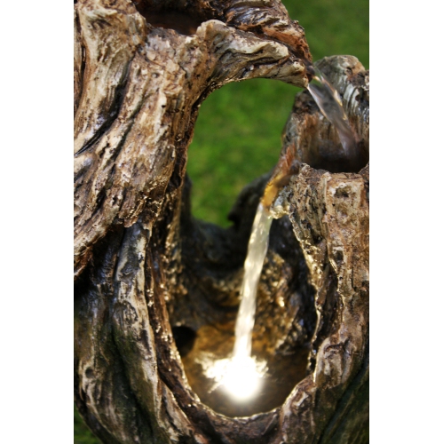 Hi-Line Gift Ltd Tree Trunk Fountain with LED