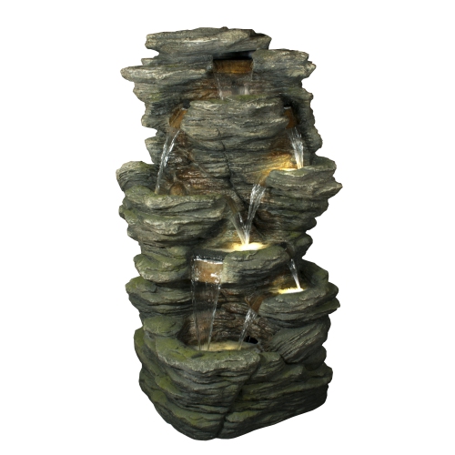 HI-LINE GIFT LTD  Rock Multi Level Fountain With Led