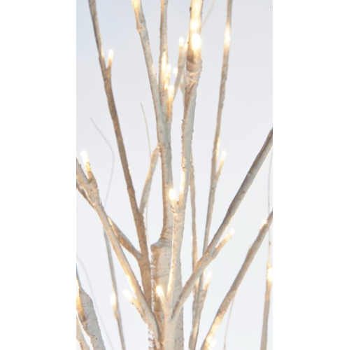 Hi-Line Gift Ltd Birch Tree On Metal Base In/Outdoor 120 LED 83 Inch High with 8 Lighting Modes