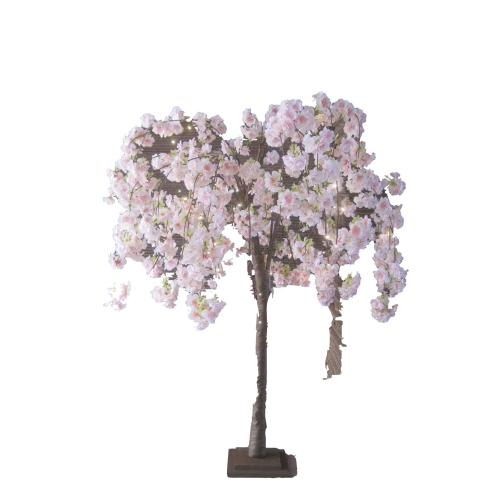 HI-LINE GIFT LTD  Small Pink Cherry Blossom Tree With 66 Warm Led In White