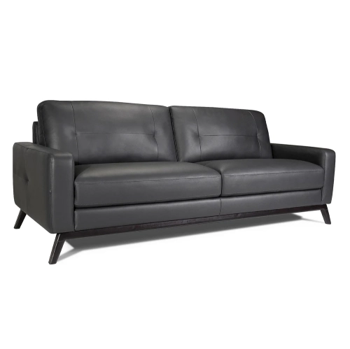 Valencia Francesca Mid Century Italy Made Top Grain Leather Sofa