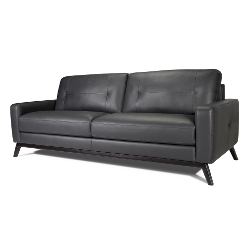 Valencia Francesca Mid Century Italy Made Top Grain Leather Sofa