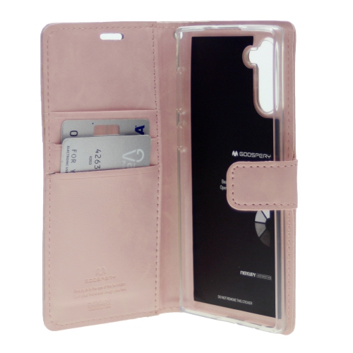 TopSave Goospery Bluemoon Fente pour Carte avec Clip Magnétique Portefeuille Folio en Cuir Flip pour Samsung Galaxy A13 5G, Or Rose