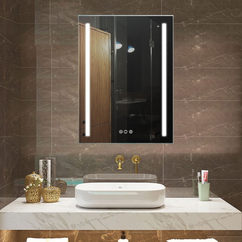 Tribesigns Led Lighted Bathroom Mirror Wall Mounted Anti Fog Vanity With Dimmable Lights Brightness Memory Touch Switch Vertical Only Best Canada - Best Lighted Bathroom Vanity Mirror