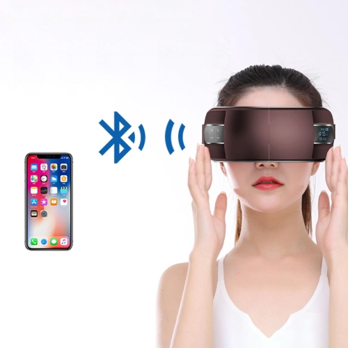 USB Powered Eye Massager with Heat, Air Pressure & Acupressure with 5 selectable preset massage modes- Black