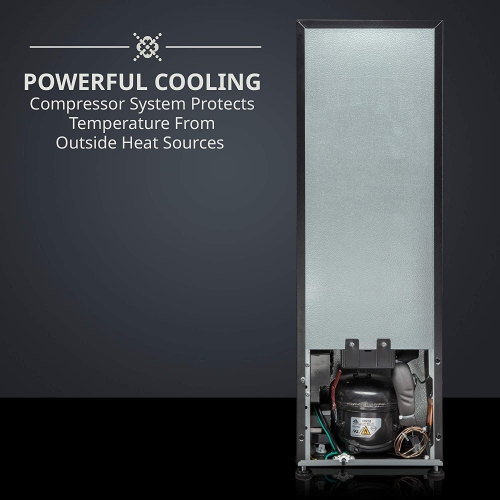 Ivation 12 Bottle Compressor Wine Cooler Refrigerator w/Lock | Large Freestanding Wine Cellar For Red, White, Champagne or Sparkling Wine | 41f-64f