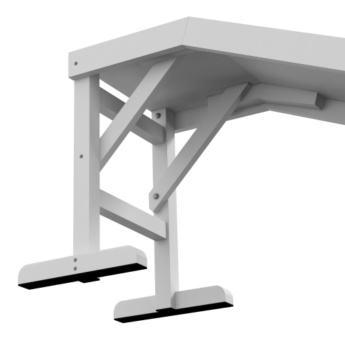 PawHut Pet Ramp Bed Steps for Dogs Cats Non-slip Carpet Top Platform Pine Wood 59"L x 16"W x 20"H White