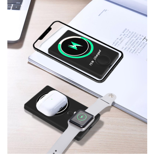 Chargeur portable 3-en-1 sans fil rapide magnétique MagSafe LIFESTYLE DE STIMULA pour Apple
