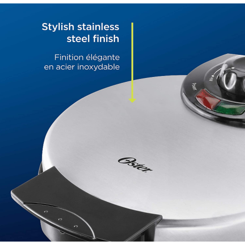 Oster Belgian Waffle Maker, Stainless Steel - CKSTWF2000-033