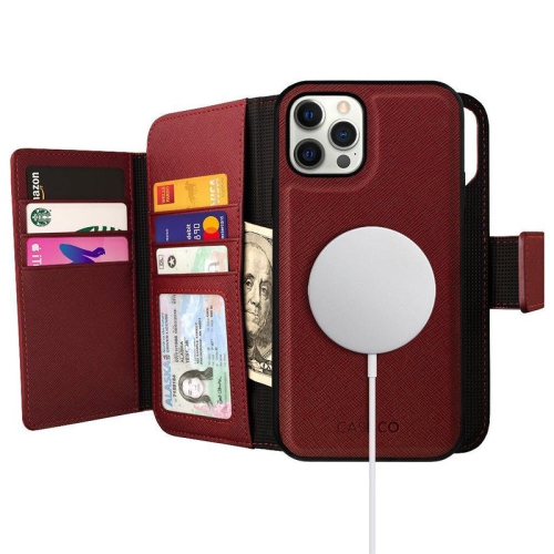 iPhone 12 / 12 Pro - MagSafe Sunset Blvd Magnetic Wallet Case, Red