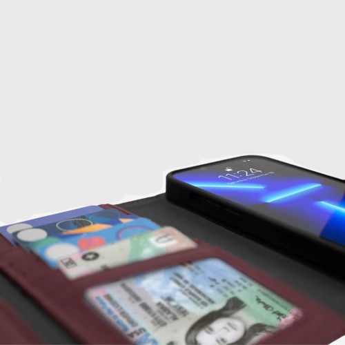 iPhone 13 - MagSafe Sunset Blvd Magnetic Wallet Case, Red - 8 Card Slot